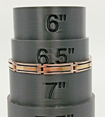 925 KI Two Tone Bar Link Bracelet 7in Unisex Sterling Silver 15g Vermeil Italy