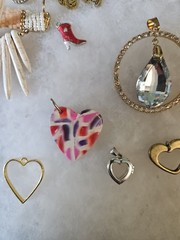 Vintage/ Modern Pendant lot of over 20 pieces. Glass, metal