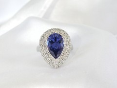Sterling Silver 925 Simulated Tanzanite Large Ross Simons Ring Size 6