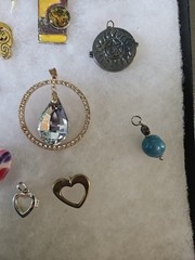Vintage/ Modern Pendant lot of over 20 pieces. Glass, metal