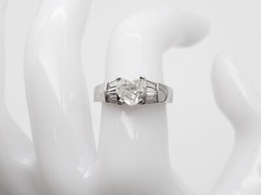 $7000 P & J 1.75ct SI1 I Heart Cut Natural Diamond 14k White Gold Wedding Ring