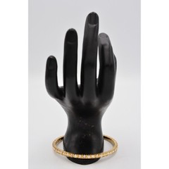 Graziano Vintage Bangle Bracelet Rhinestone Crystal Gold Tone Signed 1990s Bin4