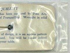 Vintage STERLING SILVER 0.925 Spoon Pin Brooch Fine Arts TRANQUILITY NOS MINT