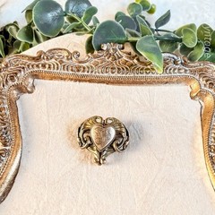 Antique Gold FIlled Heart Watch Holder Brooch