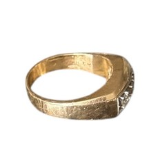Vintage 14k Diamond Ring. Size 12. Weight is 9.6 Grams. 3- Round Cut .50 TCW.