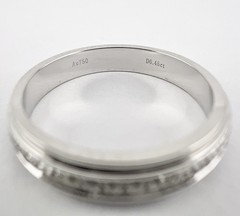 Designer 18k White Gold .45ct Diamond Eternity Wedding Spinner Band Ring Sz 9