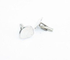 925 Sterling Silver Vintage Shiny Polished Bullet Back Cufflinks TR1196