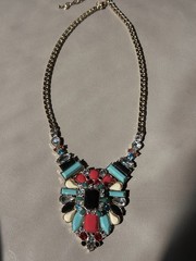 JOAN RIVERS CLASSICS COLLECTION Vintage Statement Mosaic Necklace in Box
