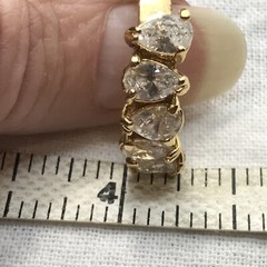 Vintage 18KT GE Gold Plated & Cubic Zirconia Statement Look Ring varied sizes