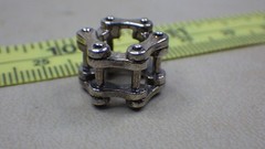 Vintage Sterling Silver .925 Bike Chain Style Bead Punk Steampunk Alternative