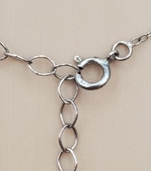 VTG 925 FAS Butterfly Necklace 16in Adjustable Sterling Silver Choker Thailand