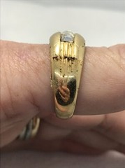 Vintage 18KT GE Gold Plated & Rhinestones in Bold Look Ring varied sizes