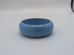 Vintage PASTEL BLUE Classic CHUNKY Design Lucite Bangle Bracelet Hong Kong