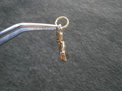 Leaping Babycham Chamois Deer Trademark Vintage Goldtone Bracelet Charm 2.0g