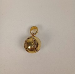 Vintage Heavy Baseball Pendant Charm Sports Jewelry Unmarked
