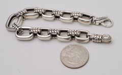 6-3/4″ JAI by John Hardy Bold Basketweave & Rectangle Sterling Silver Bracelet