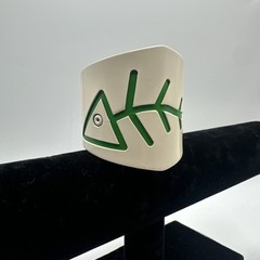 Fiorucci Vintage Fishbone Plastic Bracelet. See pics.