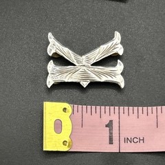 Vintage Rare Sterling 925 Mexican Monogram P K Screw Back Brooch Set 4029