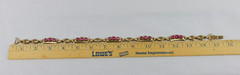 Barclay Gold Tone Choker with Pink Rhinestones, Signed, 58gr