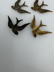 Bird Brass Toned Jewelry Finding Stamping