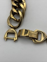 VINTAGE Sperry Chunky GOLD-TONE CURB LINK 15in NECKLACE – HEAVY Statement Runway