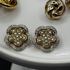 Lot Of 9 Pairs Vintage Retro & Modern Clip On & Post Earrings 70s 80s 90s To Now