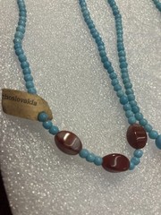 Vintage Czech Turquoise Glass Bead Necklace