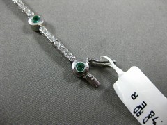 ESTATE 2.30CT DIAMOND & EMERALD 14K WHITE GOLD 3D ETOILE CLASSIC TENNIS BRACELET