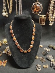 Vintage 2 Modern Costume Jewelry Necklaces Bracelets Earrings And More Amber Lot