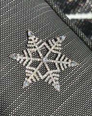 Snowflake Rhinestone Brooch – Vintage Pin