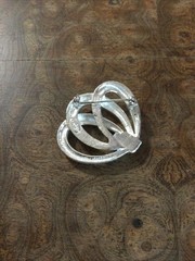 Two Tone Silver & Gold Color Vintage Napier Loop Brooch Pin Fashion Jewelry