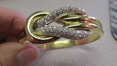 High Quality 18k Gold 2.50 ctw VVS1-VS1-F/G Diamond Bangle Bracelet Make Offer