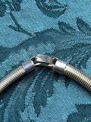 Vintage Gold Tone Omega Collar Necklace Flexible Ribbed Choker