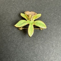 Vintage Enamel Flower Brooch Pin Pendant