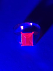 Old Vintage Soviet Union Silver 875 Ring USSR Red Stone Ruby Size US 7 (17 mm)