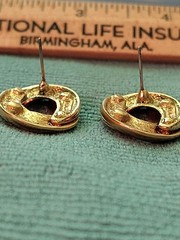 Vintage Goldtone Made In Thailand Pierced Earrings