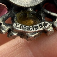 Vintage Hollycraft Rhinestone Ring Cocktail Adjustable Silver Tone Size 6.25