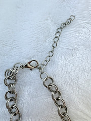 Vtg CHUNKY 1990s 80s y2k statement Brutalist Metal Modernist Necklace Unique