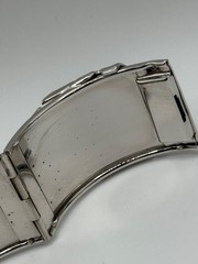 Vintage Whiting & Davis Bangle Bracelet Silver Tone Leaf Design Hinged READ