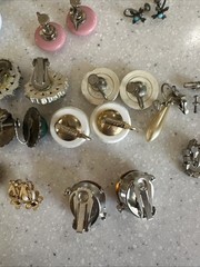 Clip-On And Screwback Earrings Bundle 18 Pairs Various Styles And Colors