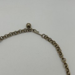 Vintage Judy Lee Gold Tone Necklace Leaf Design Faux Pearls Rhinestones Elegant