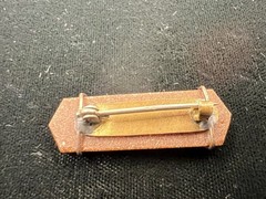 Vintage GOLDSTONE Art Deco Hexagon Bar Pin Brooch Vg+++