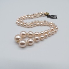 Lady Remington Pink Faux Pearl Necklace Graduated Classic Beaded 21″
