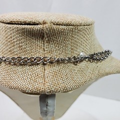 Casual Career Green Square Bead & Silver Tone Chain Necklace 18 Inch