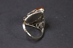 Vintage 1960s Antique Russian USSR BALTIC AMBER Ring D1595