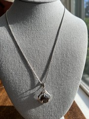 Vintage Sterling Silver & Smoky Quartz Necklace; Made in Israel; Beautiful!