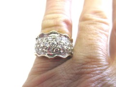 1.50 ctw Diamond Pave Ring in 14k Gold size 6.25 SI1-2 G Diamonds Make Offer