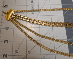 Vintage Monet Gold Tone Multi Strand Statement Necklace Adjustable Collar Bib