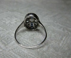 3.50 Ct Diamond & Sapphire Art Deco Antique Vintage Engagement Ring 925 Silver