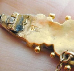 SPECTACULAR 15k Georgian Ruby & Diamond Pin Brooch Ornate Hallmarked